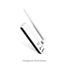 Adaptador USB TP-LINK TL-WN722N, Inalámbrico, 150 Mbit/s, Color blanco
