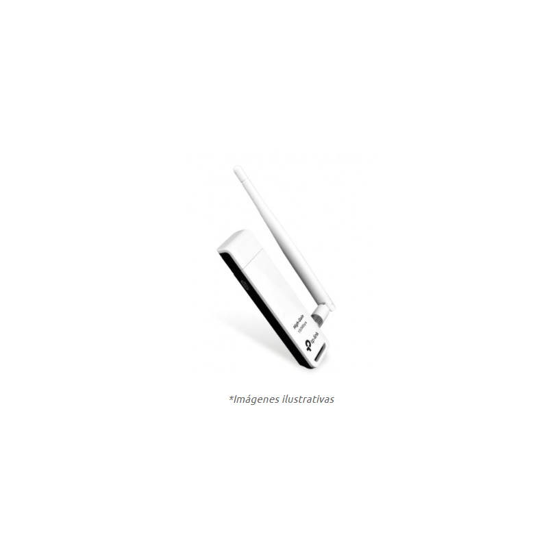 Adaptador USB TP-LINK TL-WN722N, Inalámbrico, 150 Mbit/s, Color blanco Adaptador USB TP-LINK TL-WN722N, Inalámbrico, 150 Mbit/s, Color blanco