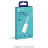 Adaptador de Red USB Tipo -C a RJ45 Gigabit Ethernet (UE300C) 1 Puerto USB 3.0 ,1 Puerto 10/100/1000 Mbps RJ45 Ethernet