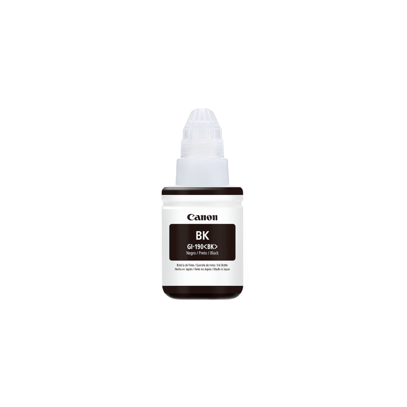 Tanque de tinta CANON GI-190 BK, Negro, Canon Tanque de tinta CANON GI-190 BK, Negro, Canon