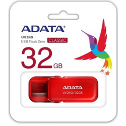Memoria USB 2.0 de 32GB ADATA UV240, Rojo, 32 GB, USB 2.0