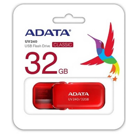 Memoria USB 2.0 de 32GB ADATA UV240, Rojo, 32 GB, USB 2.0