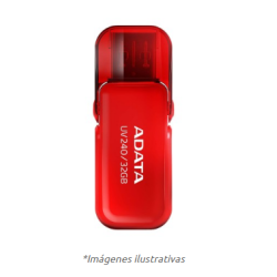 Memoria USB 2.0 de 32GB ADATA UV240, Rojo, 32 GB, USB 2.0