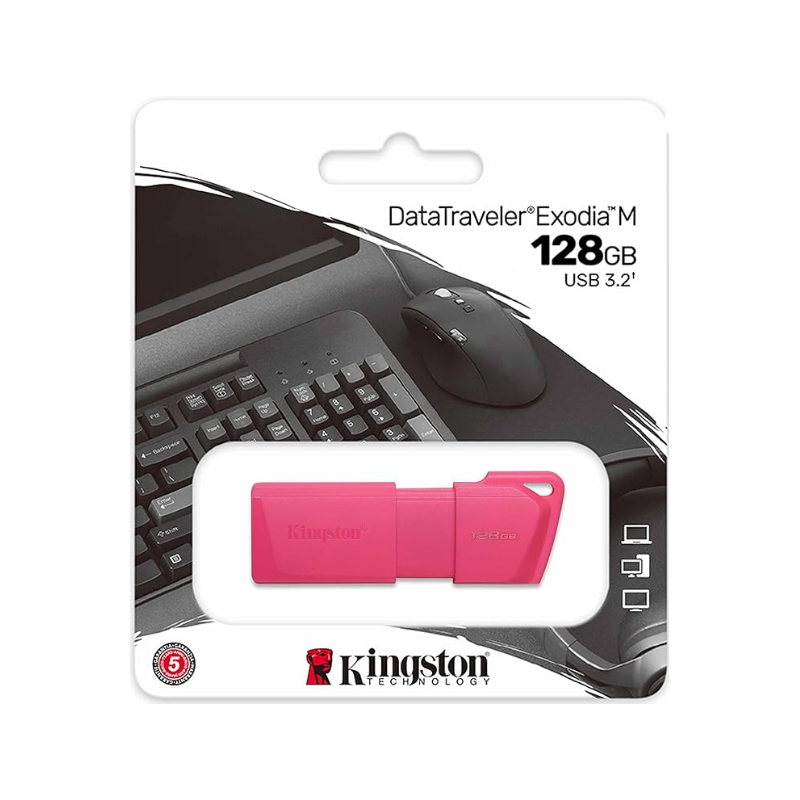 MEMORIA USB KINGSTON DATATRAVELER EXODIA M 128GB 3.2 GEN 1 ROSA NEON MEMORIA USB KINGSTON DATATRAVELER EXODIA M 128GB 3.2 GEN 1 ROSA NEON