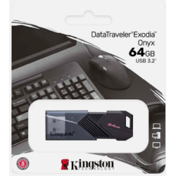 MEMORIA USB KINGSTON DATATRAVELER EXODIA ONYX 64GB 3.2 GEN 1
