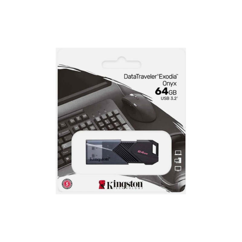 MEMORIA USB KINGSTON DATATRAVELER EXODIA ONYX 64GB 3.2 GEN 1 MEMORIA USB KINGSTON DATATRAVELER EXODIA ONYX 64GB 3.2 GEN 1