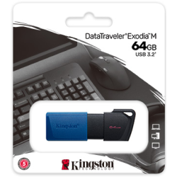 MEMORIA USB KINGSTON DATATRAVELER EXODIA M 64GB 3.2 GEN 1