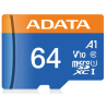 Memoria Micro SD ADATA UHS-I U1, 64 GB, 30 MB/s, 10 MB/s, Negro