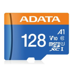 Memoria Micro SD ADATA AUSDX128GUICL10A1-RA1, 128 GB, 100 MB/s, Negro, Clase 10