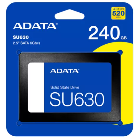 Unidad de Estado Sólido ADATA SU630 SATAIII, 240GB. N.P. ASU630SS-240GQ-R