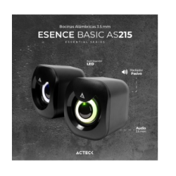 Bocinas Alámbricas 3.5 mm Esence Basic AS215 Essential Series