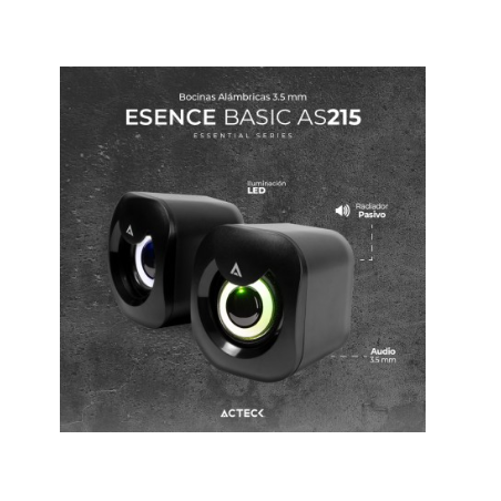 Bocinas Alámbricas 3.5 mm Esence Basic AS215 Essential Series