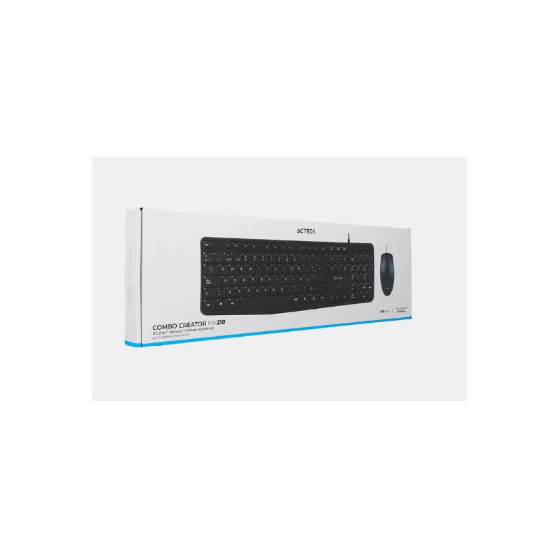 Kit Teclado Estándar y Mouse ACTECK AC-928984 , Estándar, 105 teclas, Negro Kit Teclado Estándar y Mouse ACTECK AC-928984 , Estándar, 105 teclas, Negro