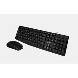 Kit Teclado Estándar y Mouse ACTECK AC-928984 , Estándar, 105 teclas, Negro