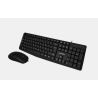 Kit Teclado Estándar y Mouse ACTECK AC-928984 , Estándar, 105 teclas, Negro