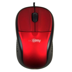 Mouse Easy Line EASY LINE, Rojo, 3 botones, Óptico, 1000 DPI