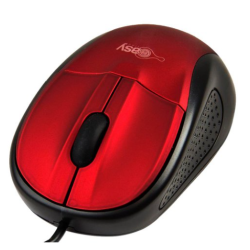 Mouse Easy Line EASY LINE, Rojo, 3 botones, Óptico, 1000 DPI