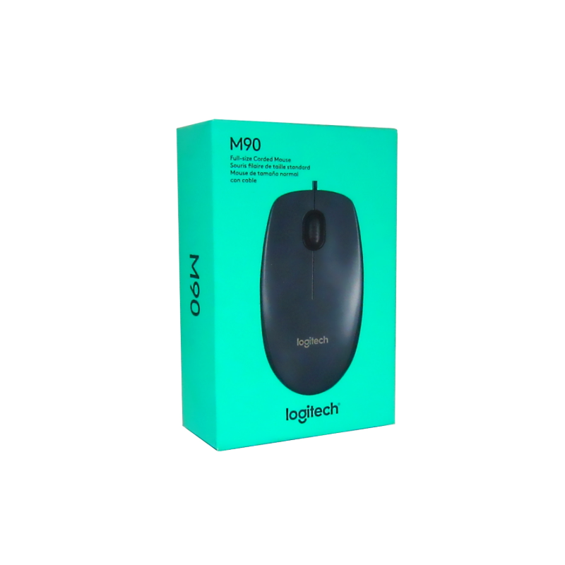 Mouse LOGITECH M90, Negro, USB, Óptico, 1000 DPI Mouse LOGITECH M90, Negro, USB, Óptico, 1000 DPI