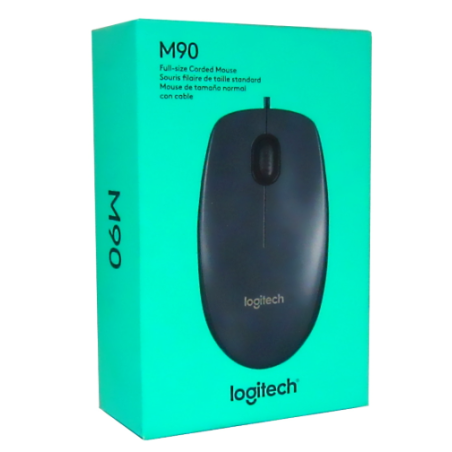 Mouse LOGITECH M90, Negro, USB, Óptico, 1000 DPI